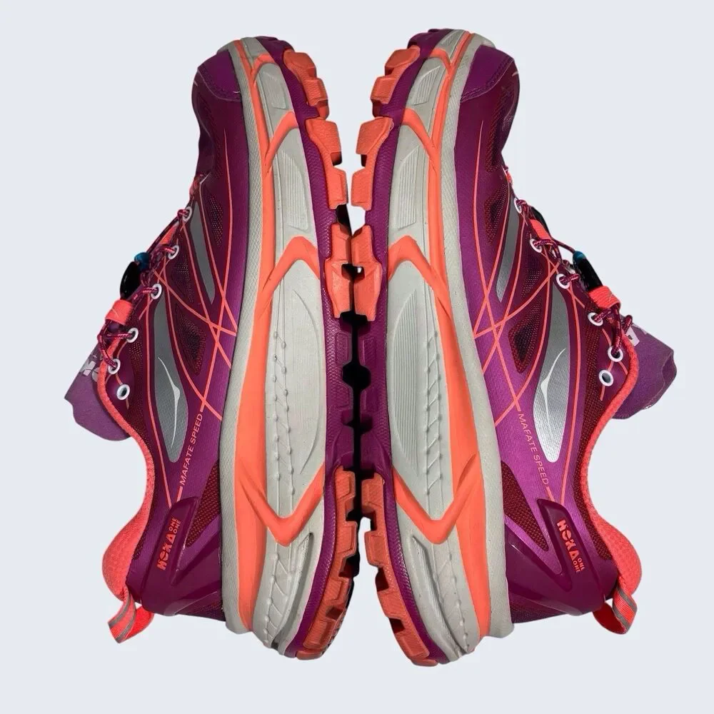 Hoka One One Mafate Speed Trail Running Sneaker Womens US 7 Purple Pink